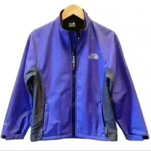 The North Face Jacket Fleece Lined Soft Shell Purple Grey Size Medium